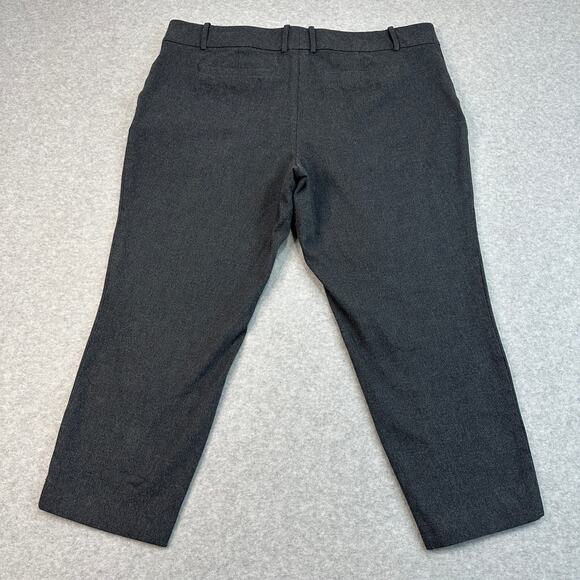 Ava & Viv Capri Pants WMNS 20W Heathered Gray High Rise Stretch Cropped Straight - Picture 4 of 11